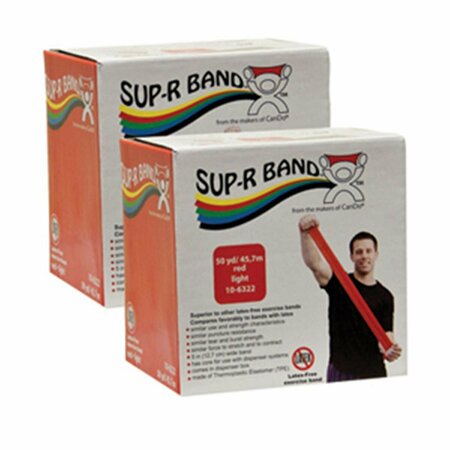 SUP-R BAND Latex Free Exercise Band, 100 yards - Red, 2PK Sup-R-Band-10-6332